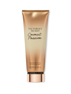 Victoria's Secret front packaging showing coconut passion lotion benefit hydration