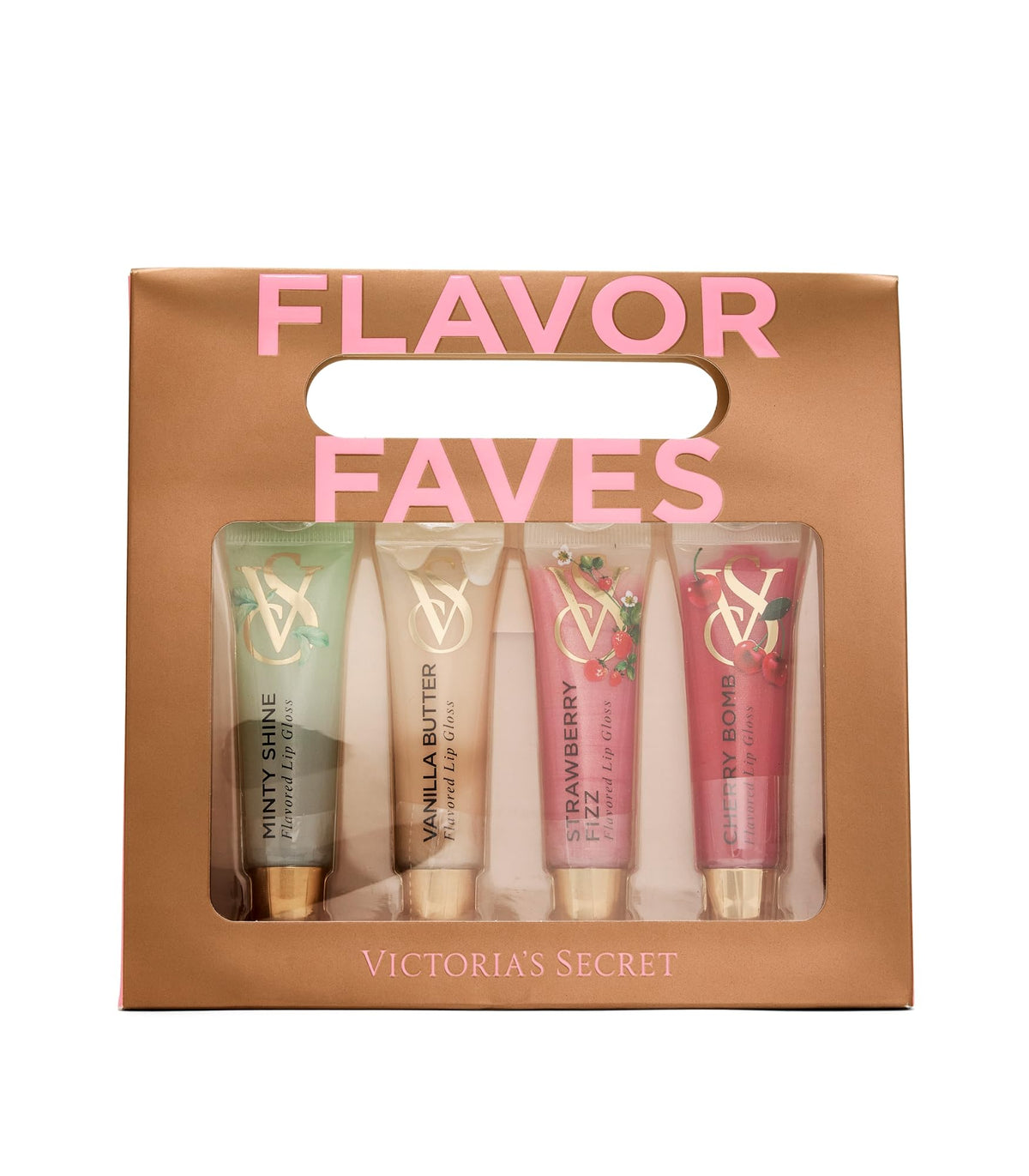 Victoria's Secret lip gloss applied on model demonstrating high-shine finish and wearable scent
