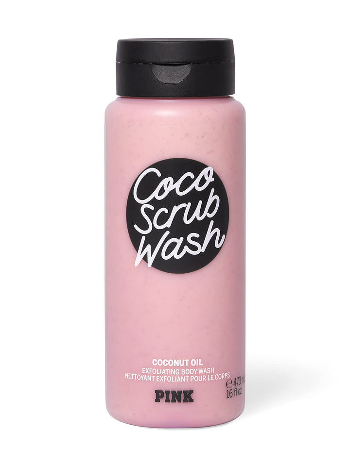 Victoria's Secret Pink Coco Scrub Wash front bottle showing label and shape