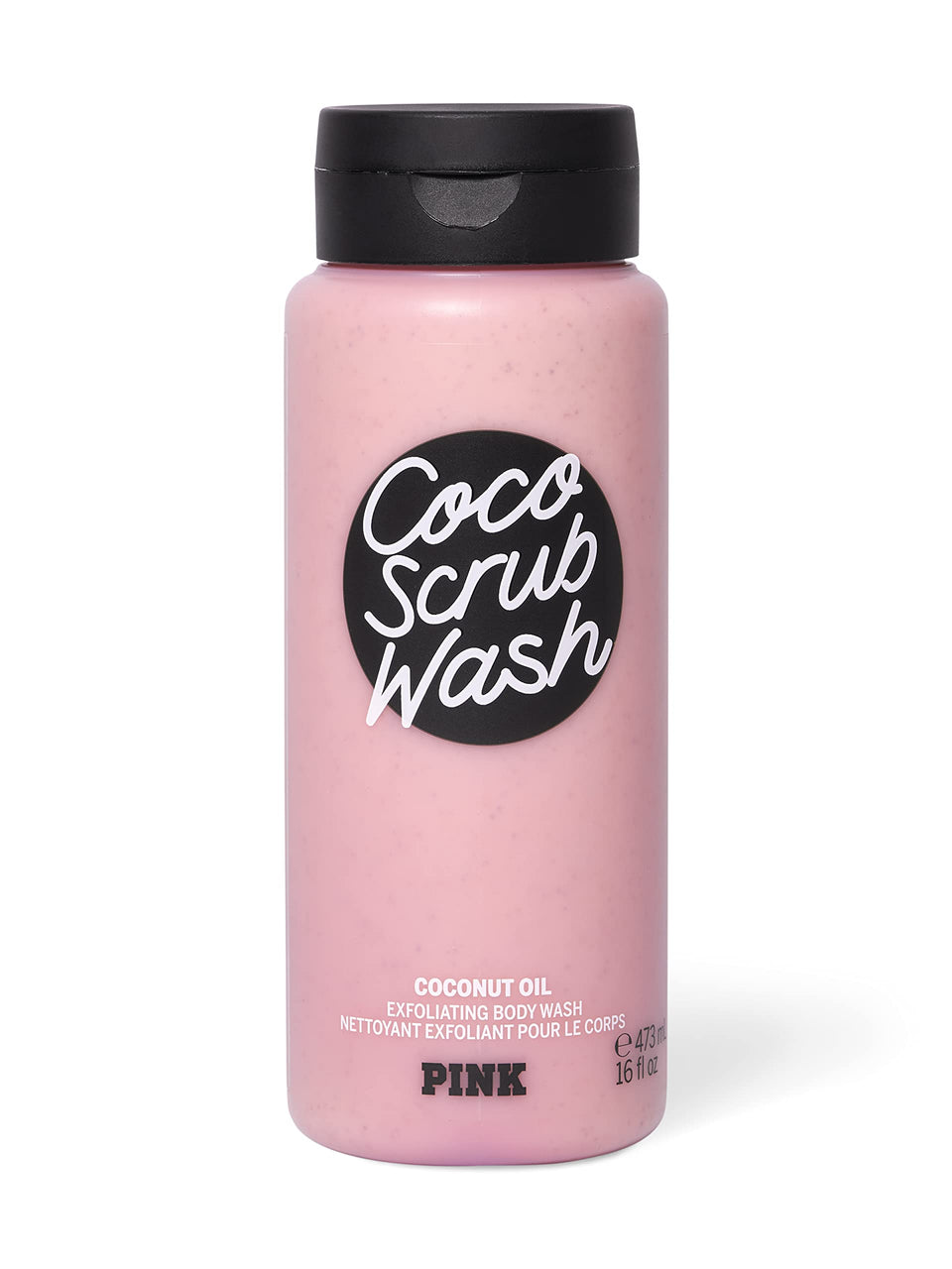 Victoria's Secret Pink Coco Scrub Wash front bottle showing label and shape