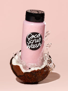 Victoria's Secret Pink Coco Scrub Wash creamy texture on hand for soft skin