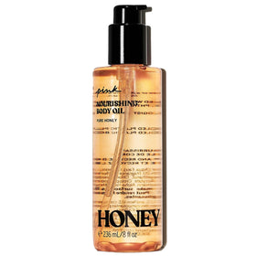 Victoria's Secret bottle front view shows honey lavender scent and sleek packaging