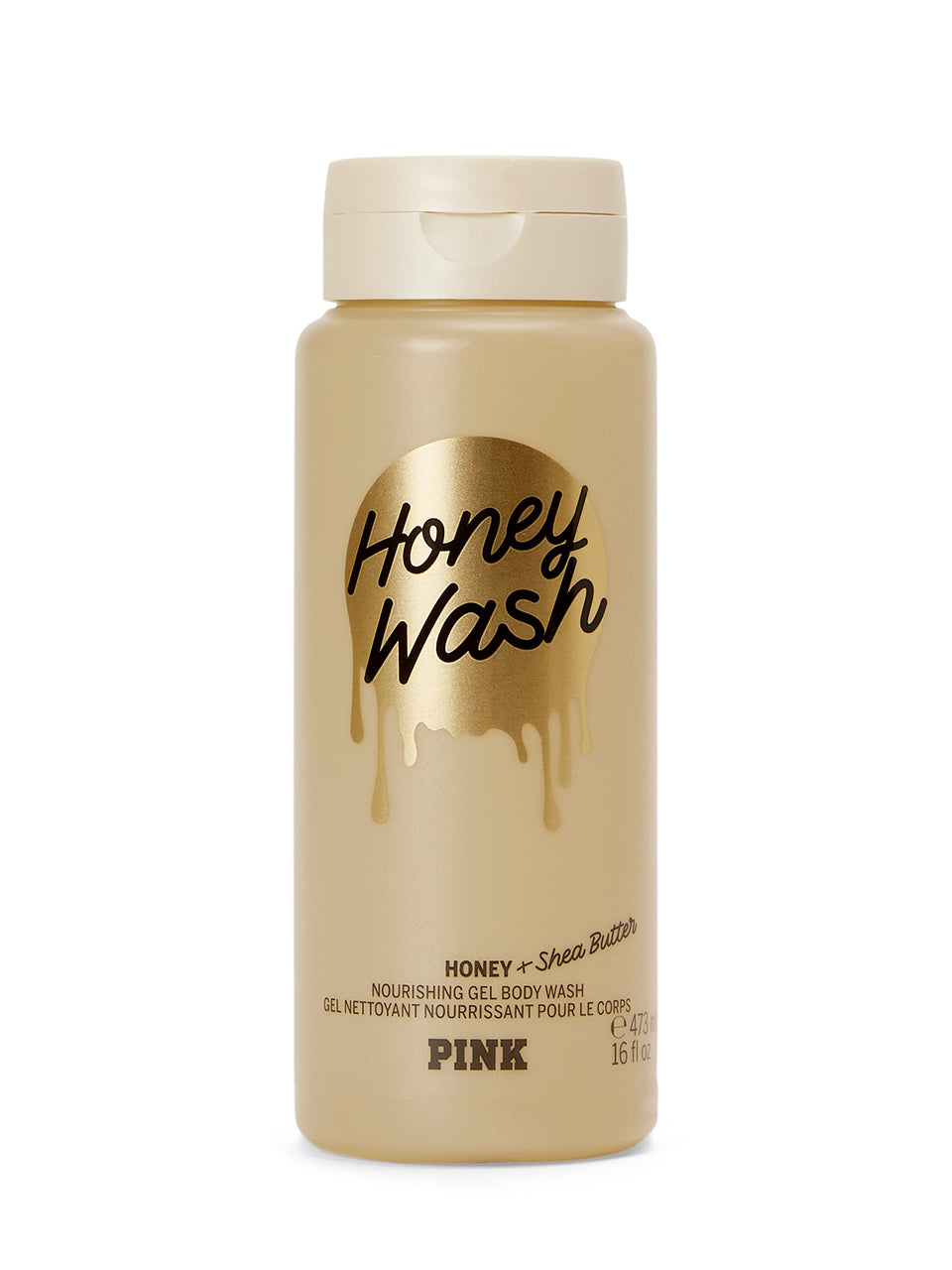 Victoria's Secret Pink honey front packaging shows clean label and golden gel
