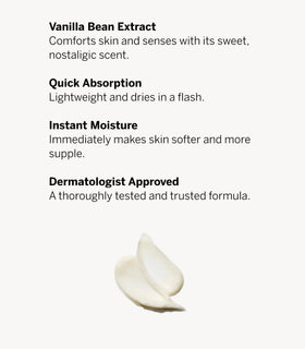 Victoria's Secret PINK lotion texture swipe showing creamy consistency and quick absorption benefit