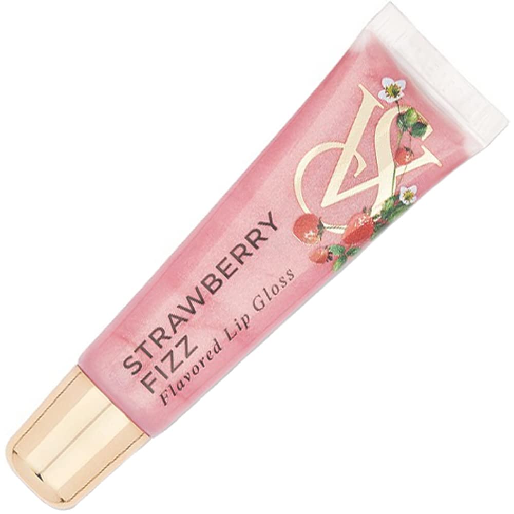 Victoria's Secret front view of strawberry fizz tube showing compact size and glossy appeal
