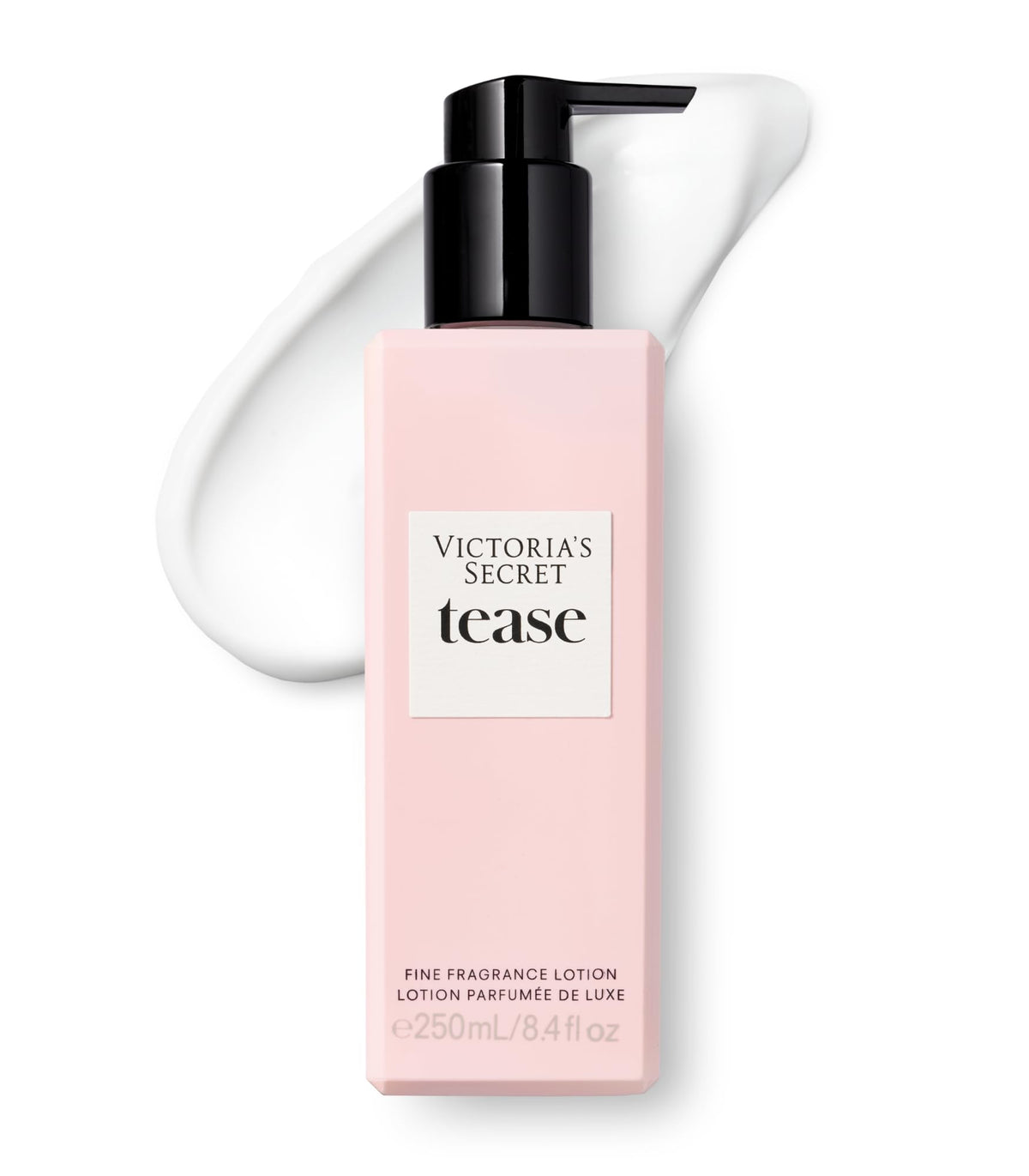 Victoria's Secret front packaging showing Tease lotion and scent identity