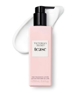 Victoria's Secret front packaging showing Tease lotion and scent identity