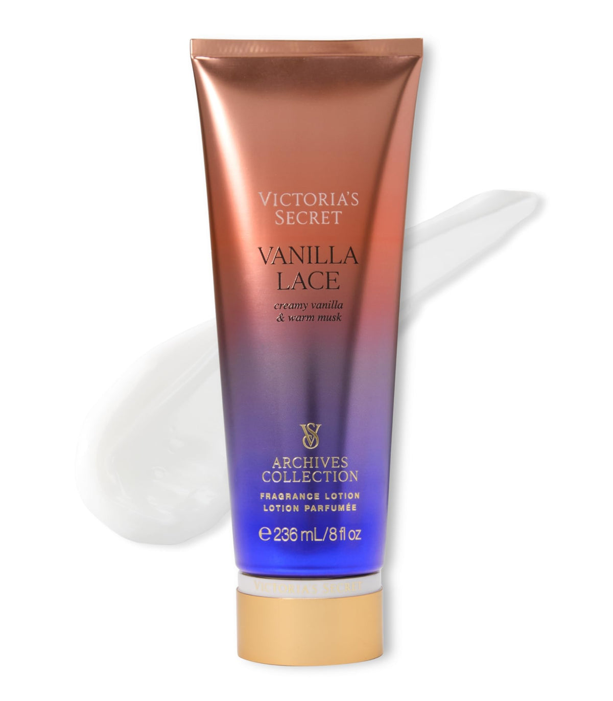 Victoria's Secret front packaging showing 8 oz bottle and label benefit