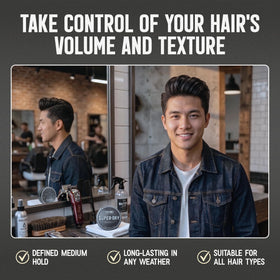 Victory Barber & Brand paste texture close-up demonstrating lightweight grip and matte texture