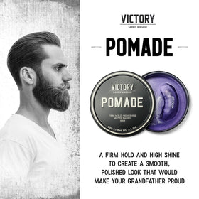 Victory Barber & Brand open jar texture close-up showing smooth application