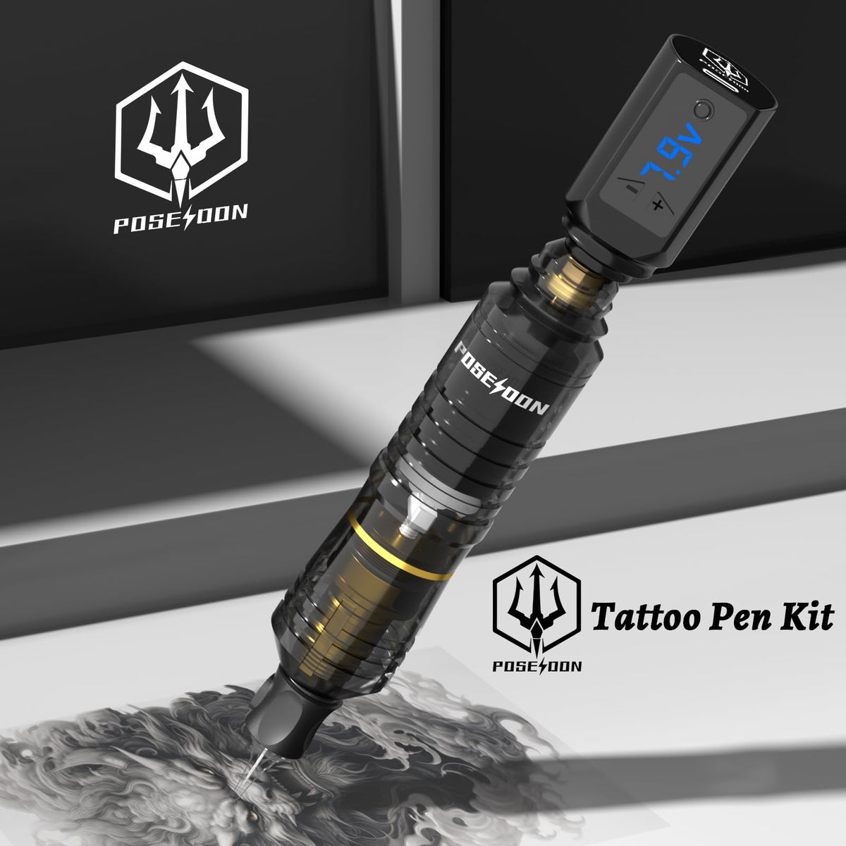 Vidattx POSEIDON batteries and type-c cable showing extended runtime convenience