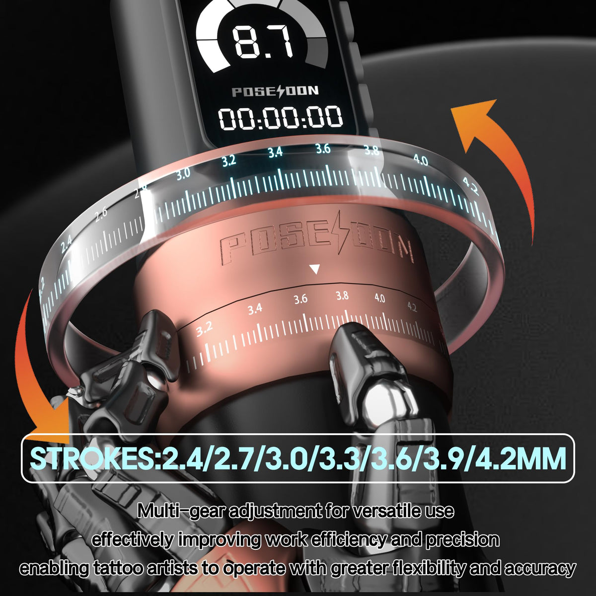 Vidattx Poseidon ergonomic grip close-up reduces hand fatigue during sessions