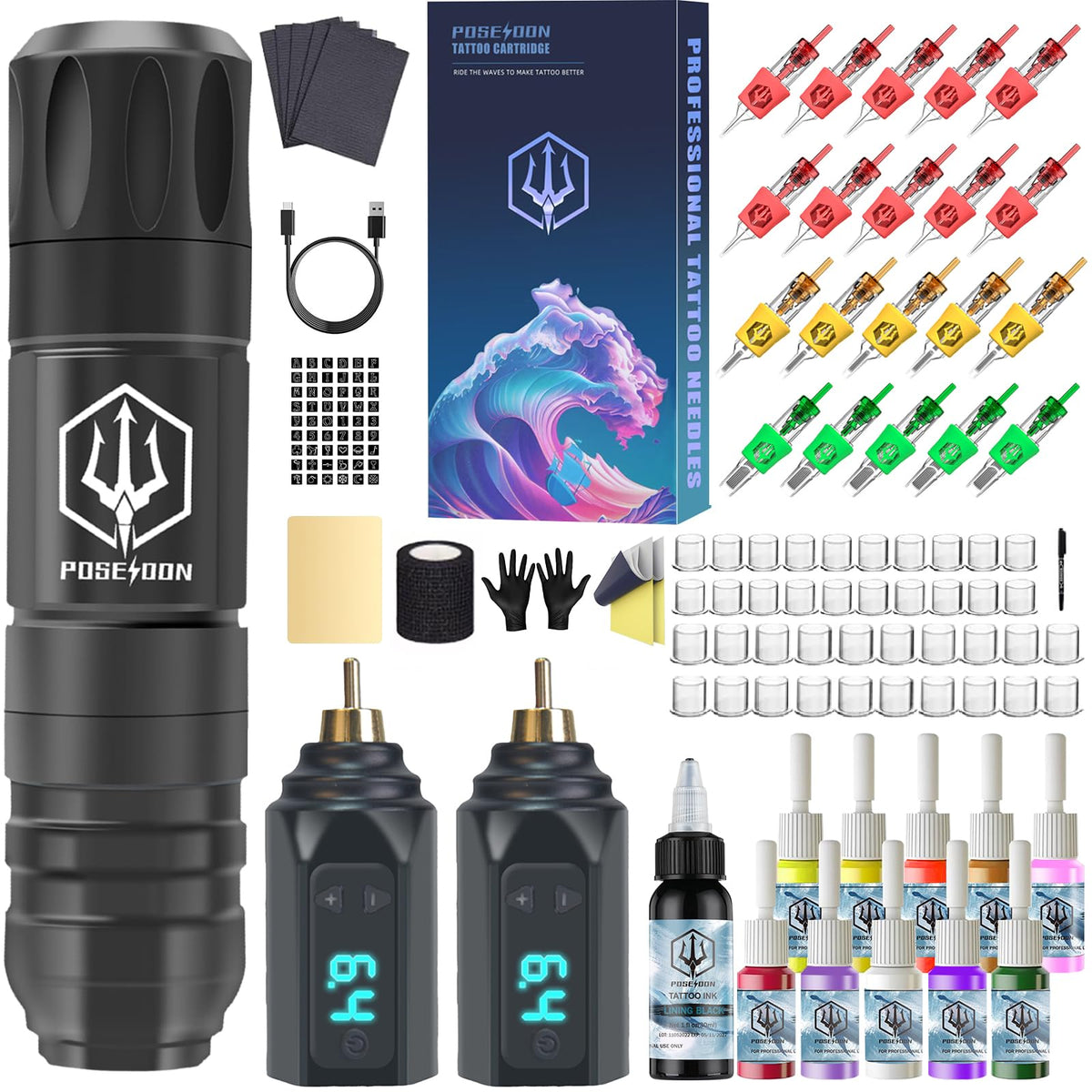 Vidattx POSEIDON front packaging showing complete starter kit benefits