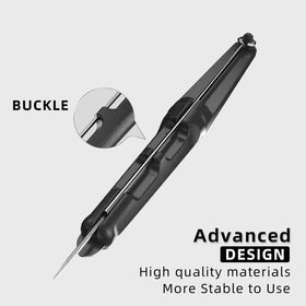 Vidattx Poseidon pen close-up highlighting the precision lock and ergonomic grip benefit control