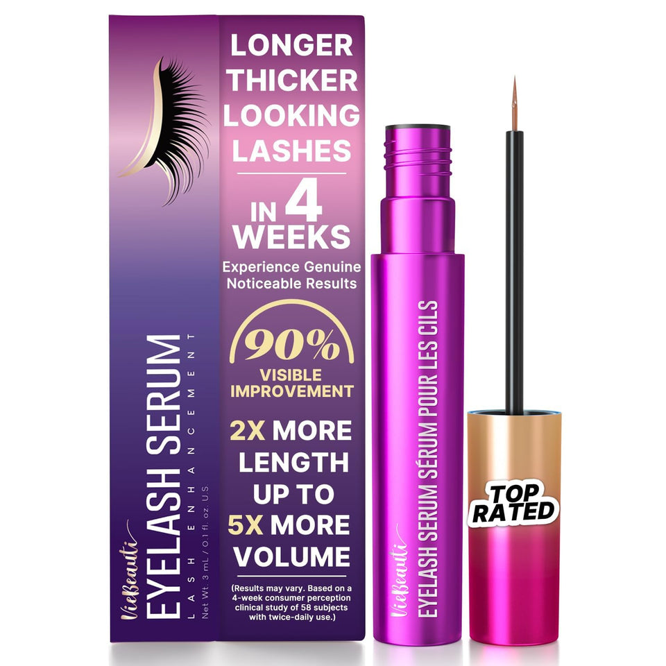 VieBeauti front packaging showing 3mL bottle and branding, highlighting clean formula benefit