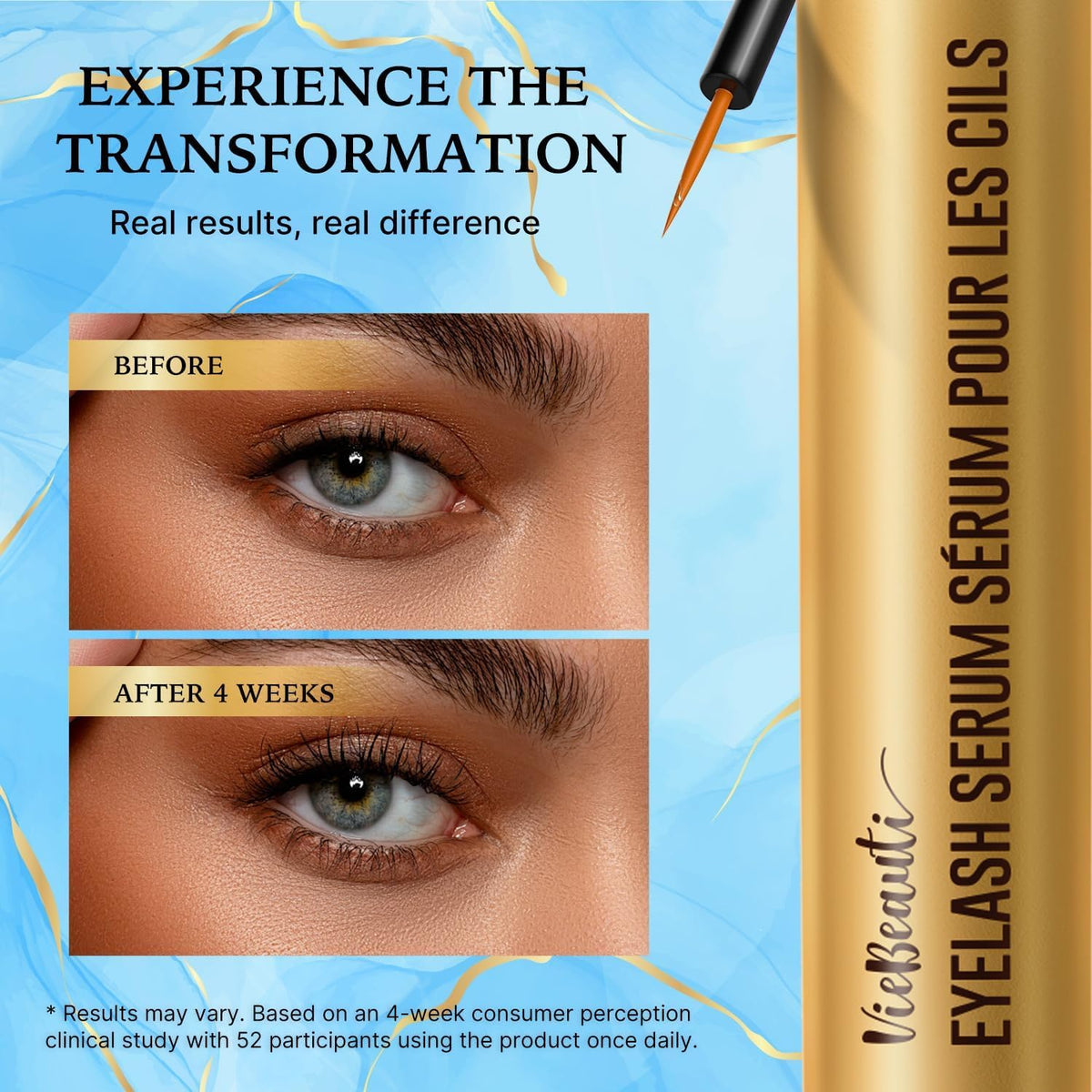 VieBeauti precision brush detail highlighting control for accurate lash-line application and minimal waste