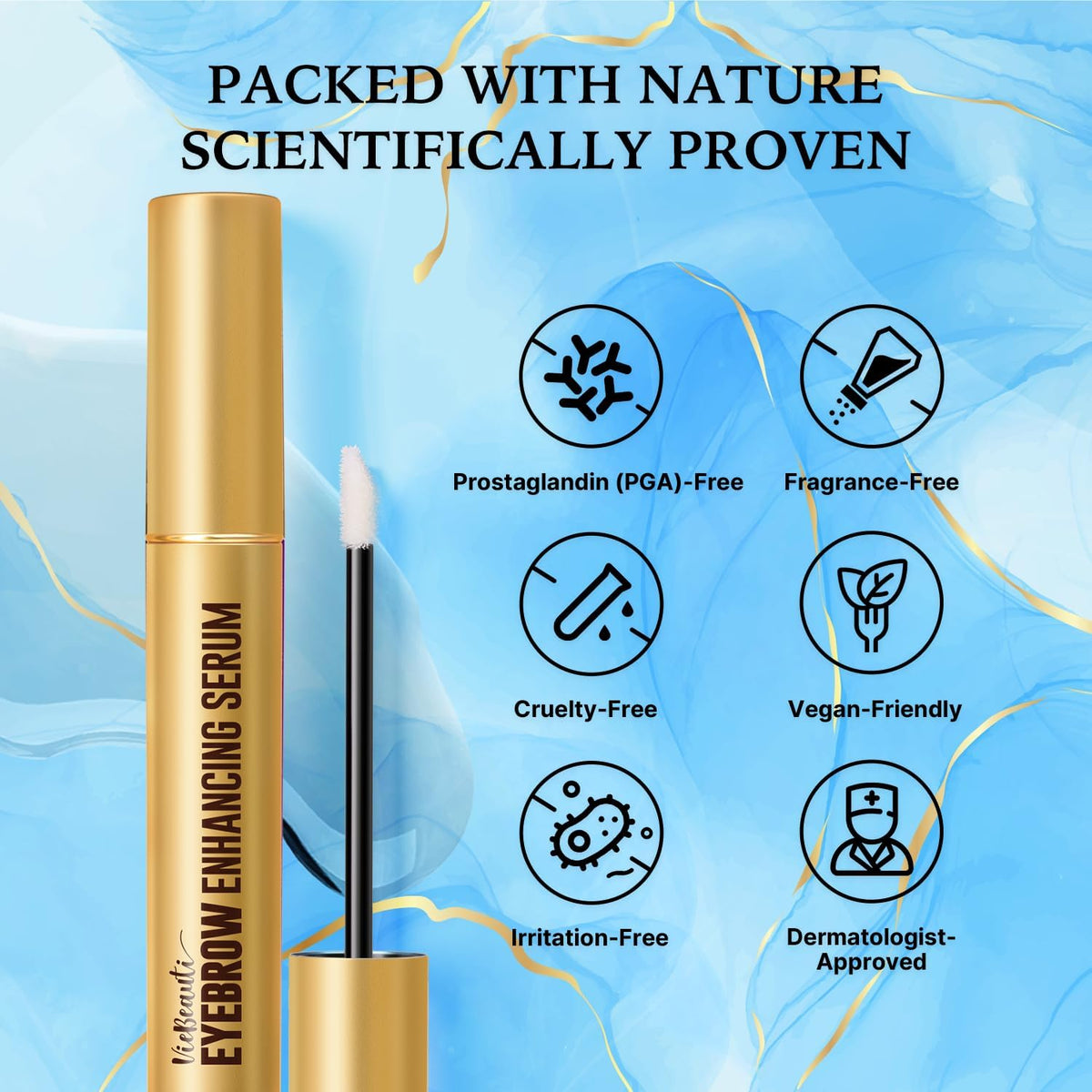 VieBeauti serum texture on fingertip showing lightweight, non-greasy hydration