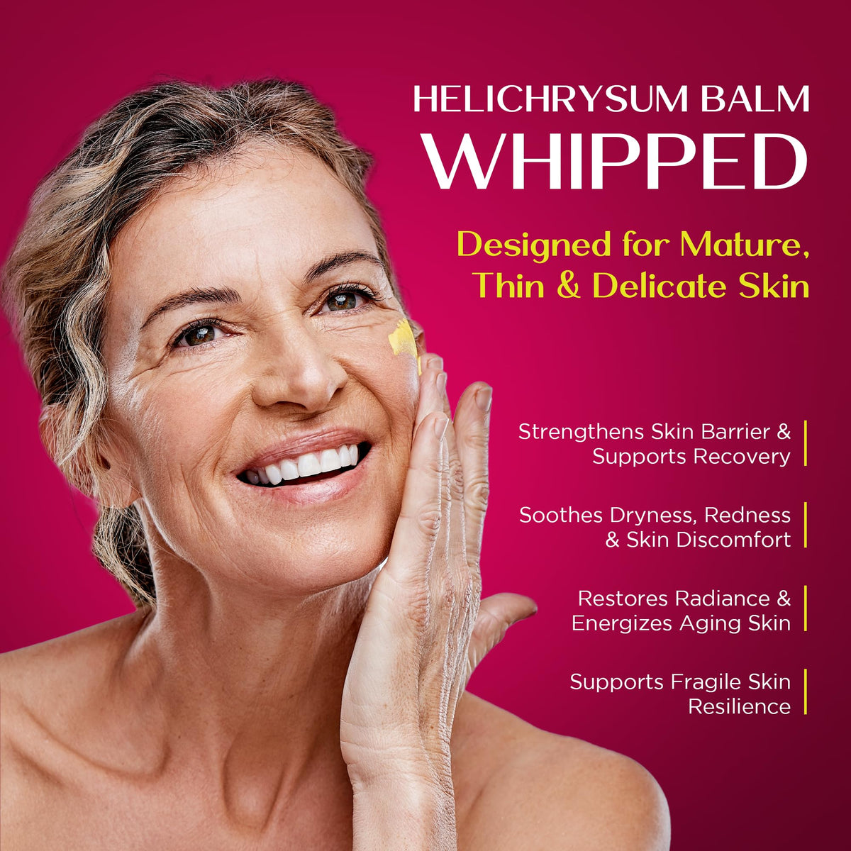 Vigority balm being scooped on hand demonstrating gentle spreadability and comfort