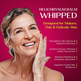 Vigority balm being scooped on hand demonstrating gentle spreadability and comfort