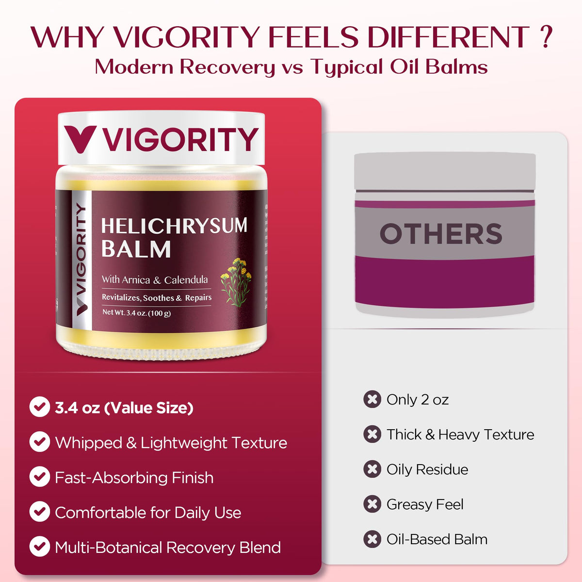 Vigority product label close-up listing key botanicals and thoughtful formulation