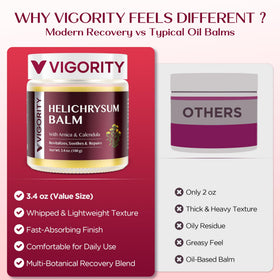 Vigority product label close-up listing key botanicals and thoughtful formulation