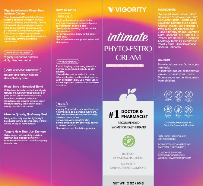 Vigority cream on bathroom shelf in lifestyle scene suggesting daily routine use