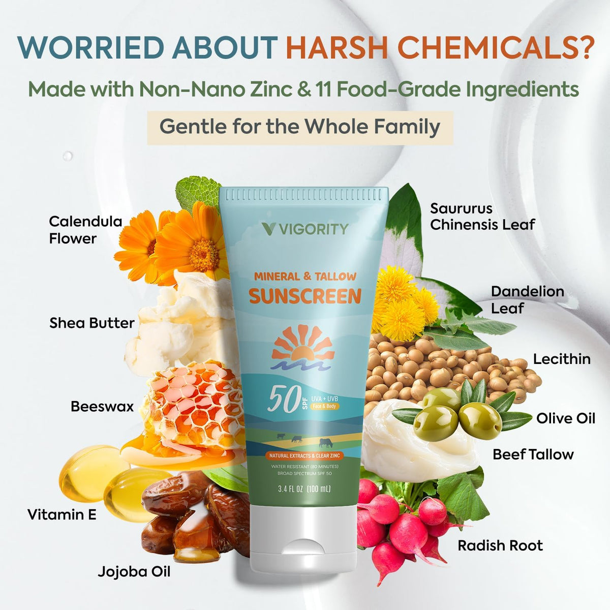 Vigority cream spread on hand demonstrating smooth moisturizing finish