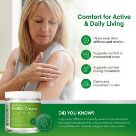 Vigority ingredients display with arnica and aloe highlighting botanical conditioning benefit