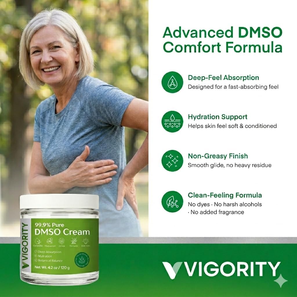 Vigority open jar texture showing cream consistency and quick absorption benefit