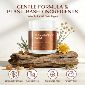 Nighttime routine with Vigority balm on bedside table for nightly use