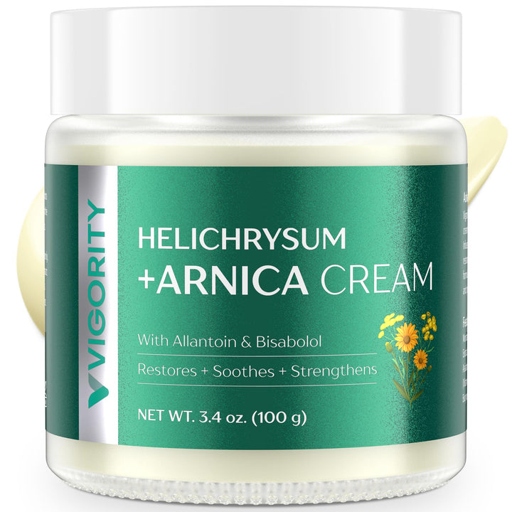 Vigority front jar 3.4oz showing product and packaging benefits