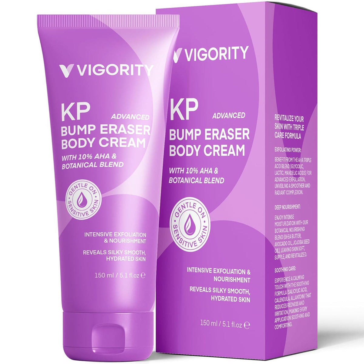 Vigority front packaging showing tube and brand for clear product identification