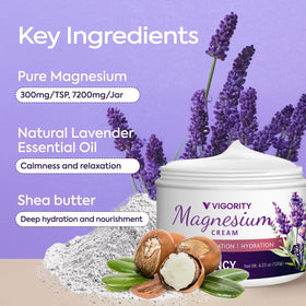 Vigority ingredients panel close-up showing natural oils and magnesium