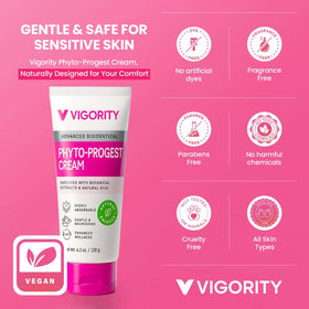Vigority application close-up demonstrating easy massage-in and quick comfort