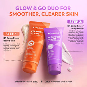 Vigority scrub texture close-up demonstrates exfoliating beads and creamy consistency