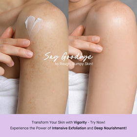 Vigority cream texture close-up displaying smooth consistency for easy absorption