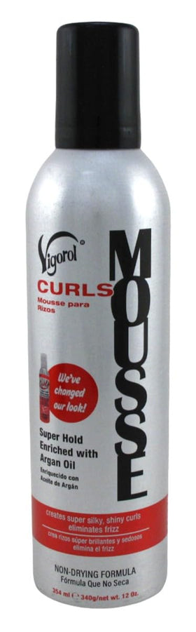 Vigorol mousse curls close-up foam texture on hand highlighting airy foam for lightweight curl definition