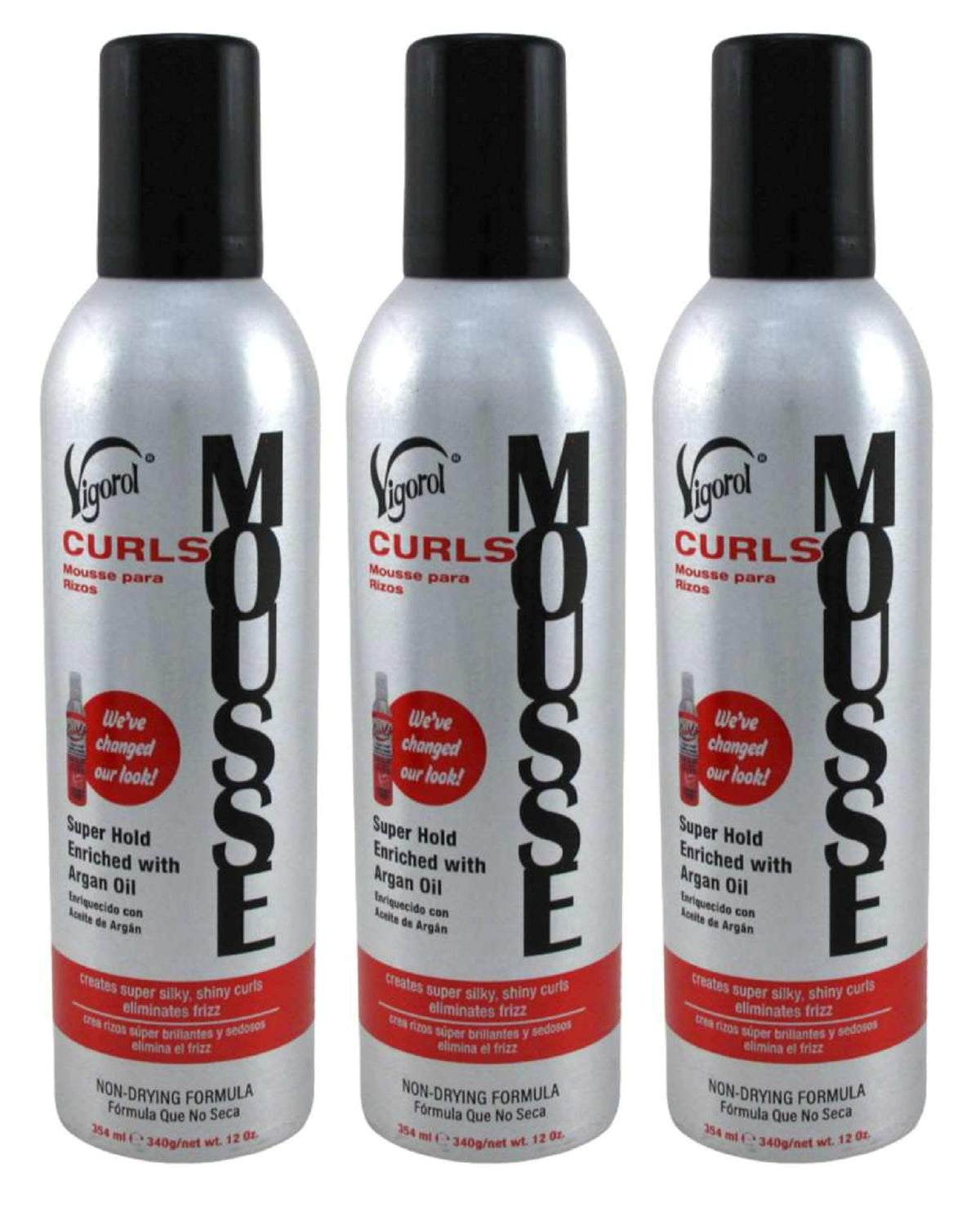Vigorol mousse curls lifestyle diffuser styling showing defined curls and added volume after blow-dry