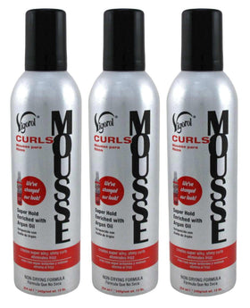Vigorol mousse curls lifestyle diffuser styling showing defined curls and added volume after blow-dry