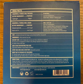 VigorWell patches and liquid on bedside table showing convenient nighttime use