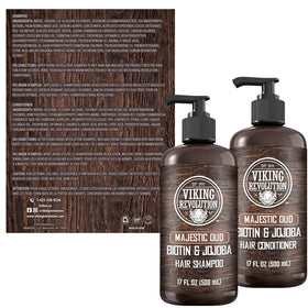 Viking Revolution bottles on shower shelf highlighting everyday use