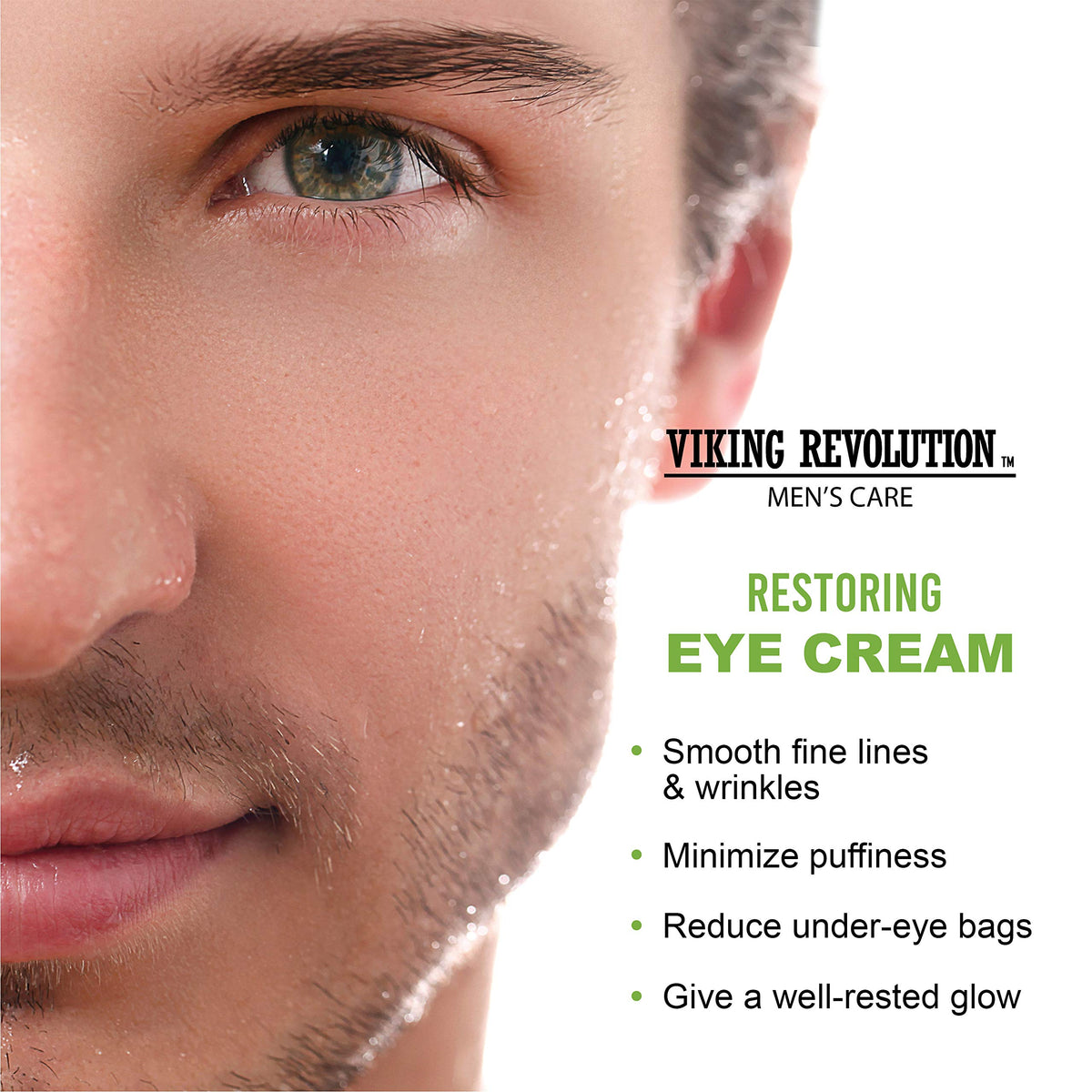Viking Revolution label detail highlighting ingredients and anti-aging benefit