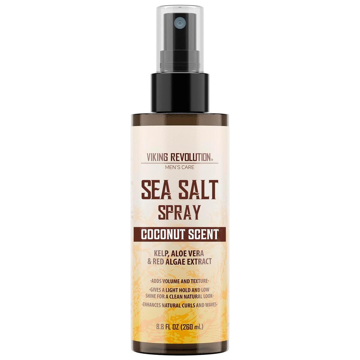 Viking Revolution bottle front view showing coconut sea spray branding and scent