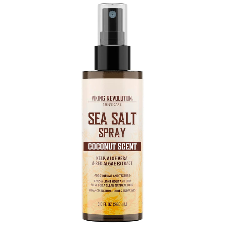 Viking Revolution bottle front view showing coconut sea spray branding and scent