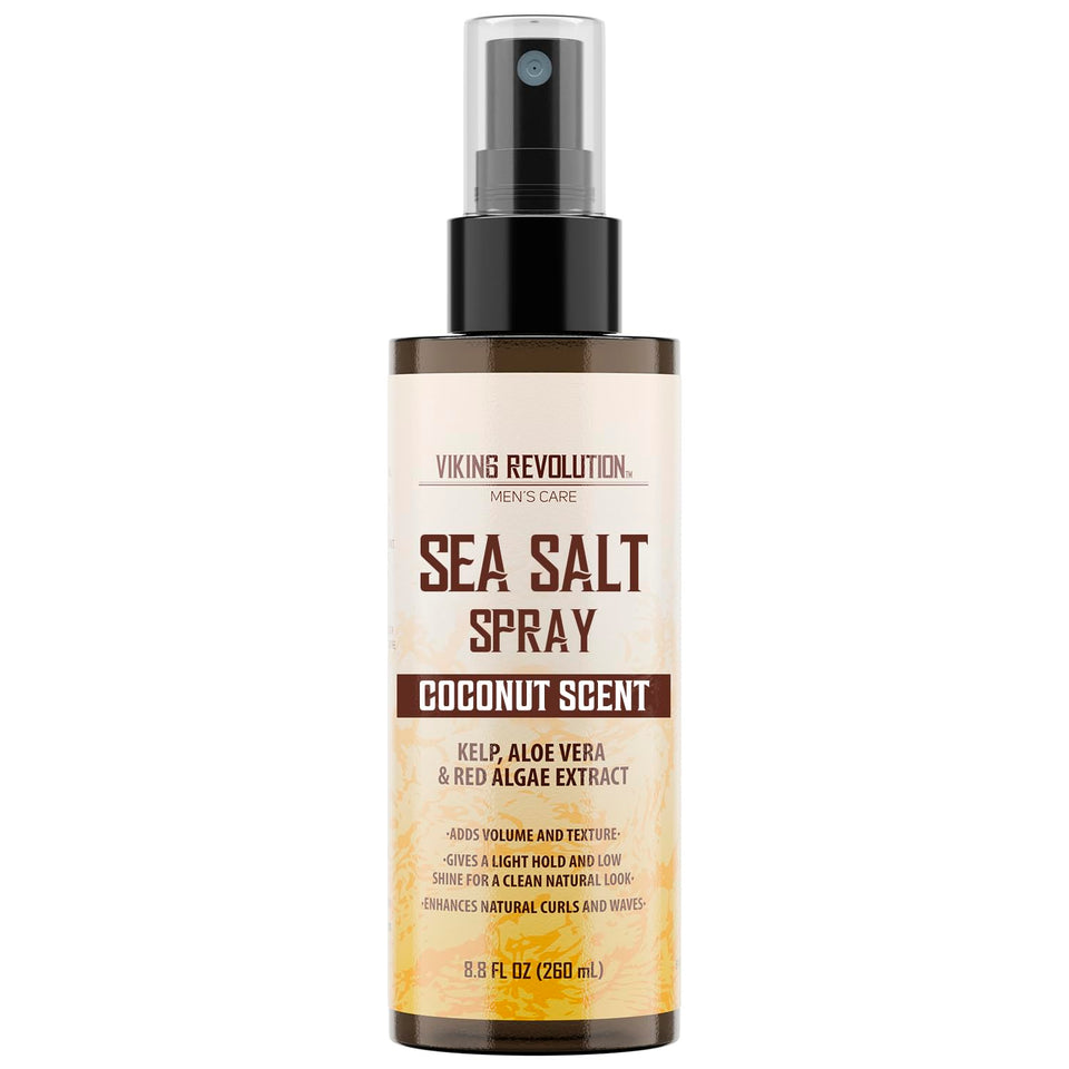 Viking Revolution bottle front view showing coconut sea spray branding and scent
