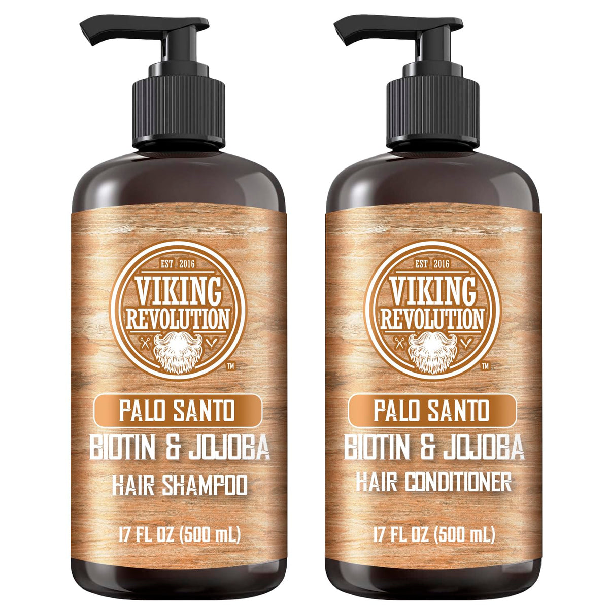Viking Revolution front packaging showcasing palo santo scent and benefits
