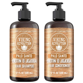 Viking Revolution front packaging showcasing palo santo scent and benefits