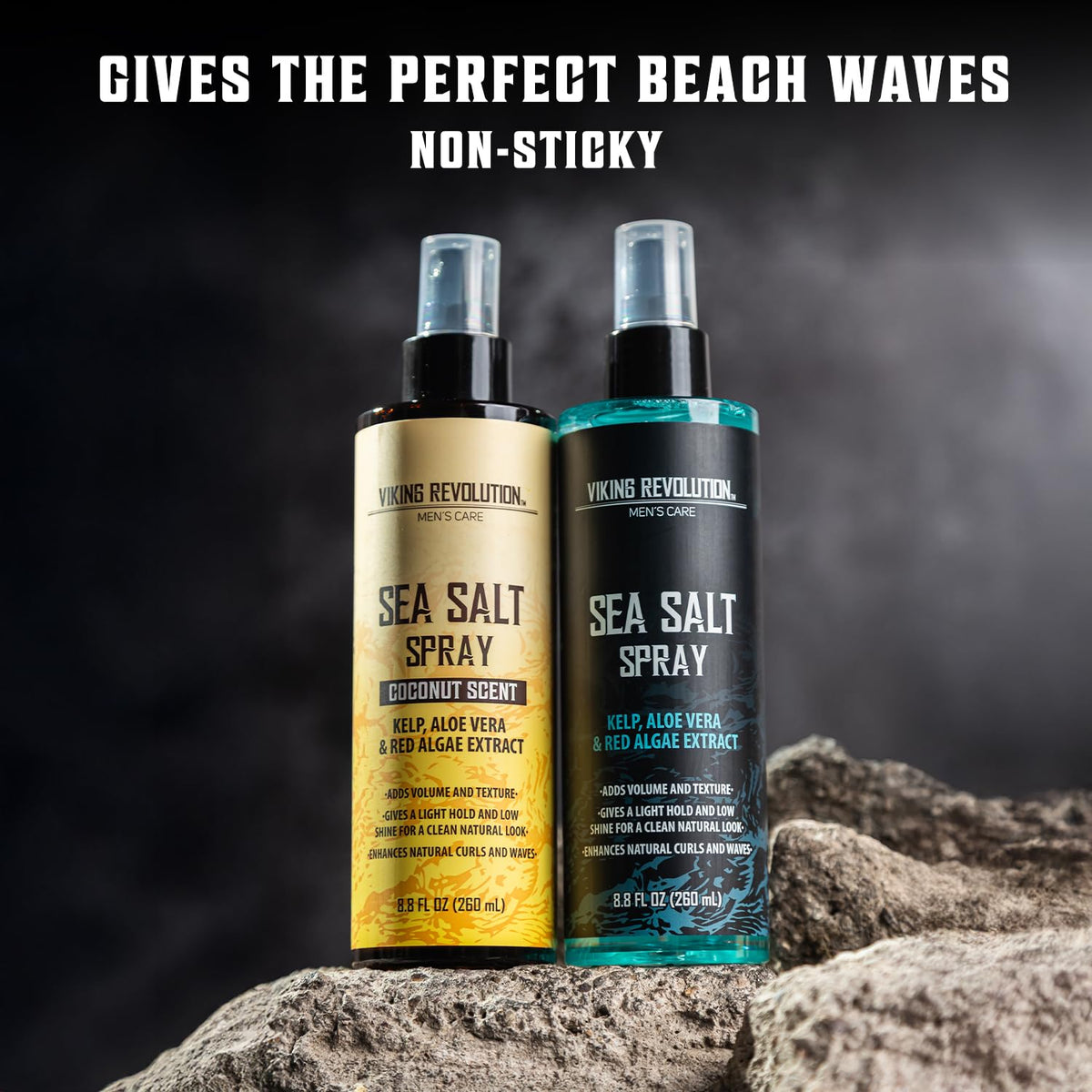 Viking Revolution applied to model on beach demonstrating textured, tousled finish
