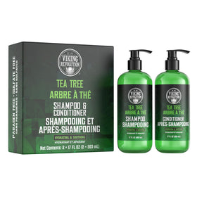 Viking Revolution shampoo in use on wet hair showing cleansing action