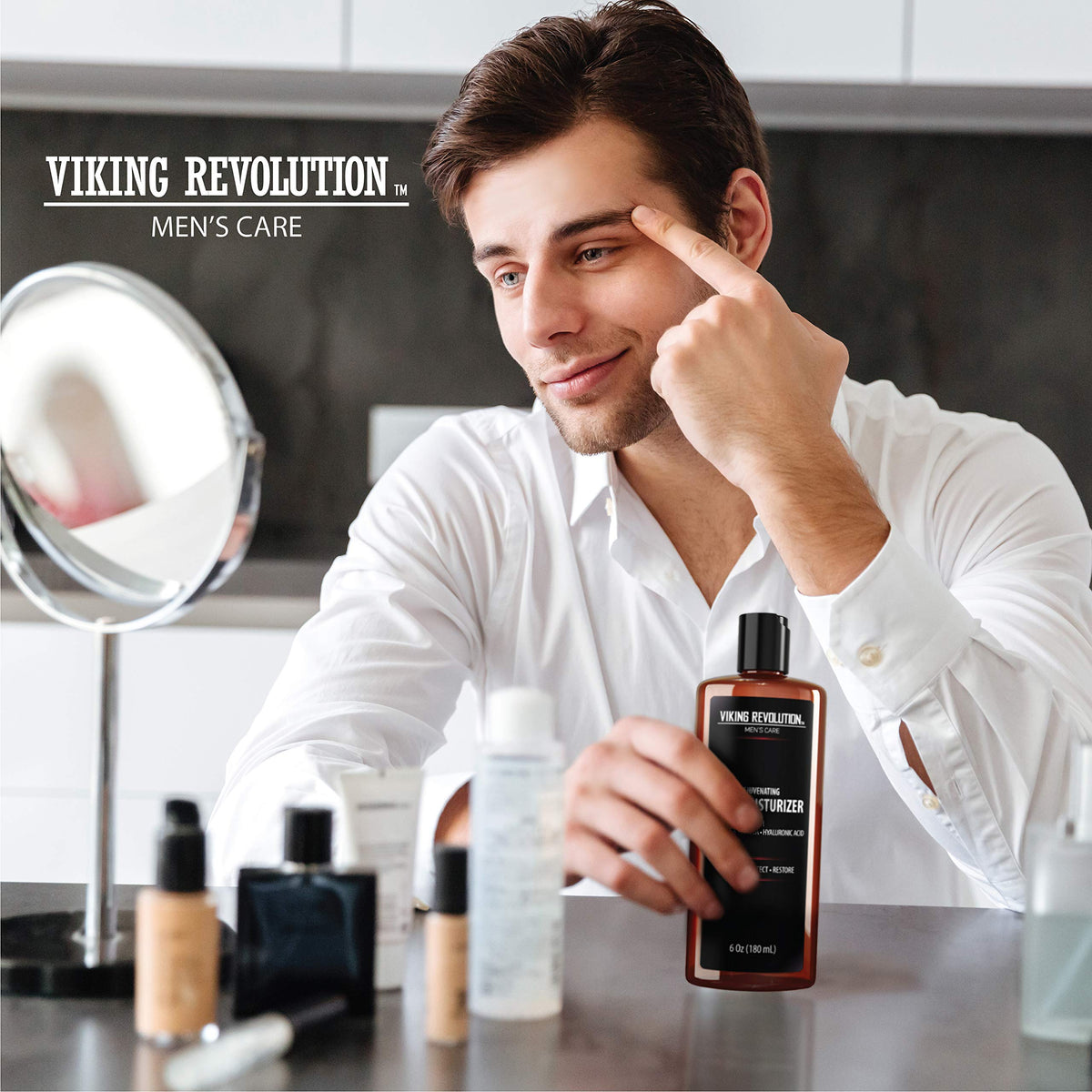 Viking Revolution botanical ingredients flatlay illustrating natural formulation benefits